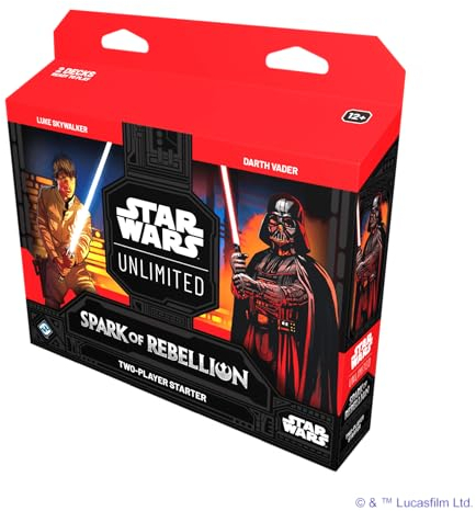 Asmodee Star Wars: Unlimited TCG Spark of Rebellion, STARTER SET 2 GIOCATORI, Gioco di Carte Collezionabili per Bambini e Adulti, 12+ Anni, 2+ Giocatori, 20+ min., Edizione in Inglese