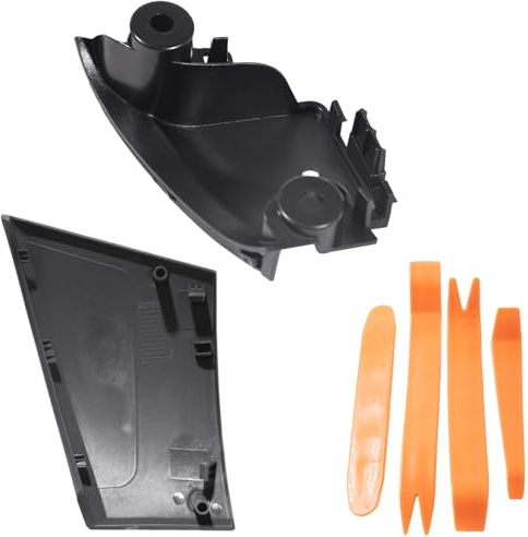 VHEUHZ Grauer Türgriff und Überzug für den inneren Türgriff eines Autos Kompatibel mit Peugeot 107 Toyota Aygo Citroën C1 Basis für Türarmlehne (Grau links)