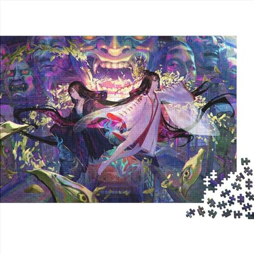 Anime-Mädchen 1000 Stück Puzzles Für Erwachsene Stress Abbauen Familien-Puzzlespiel 1000-teiliges Puzzle Manga Lernspiel Spielzeug Geschenk 1000pcs (75x50cm)