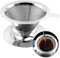 Coffee Filter-Pour Over Coffee Filter, Stainless Steel Reusable Drip Coffee Filter,Pour Over Coffee Dripper for Manual Production, Coffee Preparation, Coffee Filter Attachment, Easy to Clean.