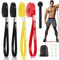 Resistance Bands Set,4 Stück Klimmzuggurte, Widerstandsbänder mit Türanker und Griffen, Übungsbänder für Calisthenics, Crossfit, Muskelaufbau,Yoga