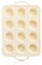 Foepoge Regular Silicone Muffin Trays 12 Cup with Metal Frame, Non Stick Silicone Cupcake Tray with Handle, Muffin Moulds for Baking, Yorkshire Pudding Tray, Cupcake Tin, Beige