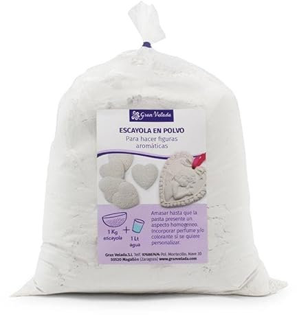 Escayola en Polvo para Crear Figuras Aromáticas al Por Mayor | Ideal para Manualidades y Decoración | Absorbe Esencias | Uso Fácil | Venta Exclusiva en Amazon| 17 kilos