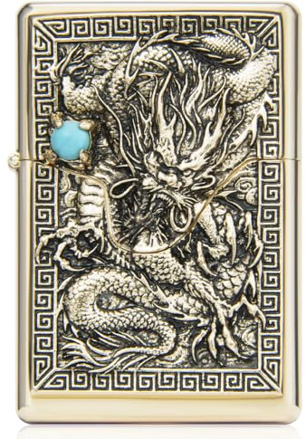 Vintage Trench Petrol Lighter - Metal Flip Petrol Lighters for men, without Lighter Fliuid