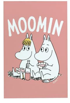 Moomin Moomintroll und Snorkmaiden Picknick-Kühlschrankmagnet aus Holz