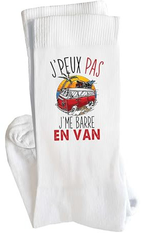 Planetee Chaussettes Van Taille 41-45 | Cadeau Fantaisie Original Drôle Anniversaire Noël Humour