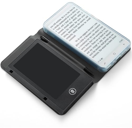Diyeeni E Book Reader with Handwriting Tablet, 5 Inch E Reader for Android 5.1 with 1+8 G Memory, Built-in Camera and Speakers, Protective Cover, for
