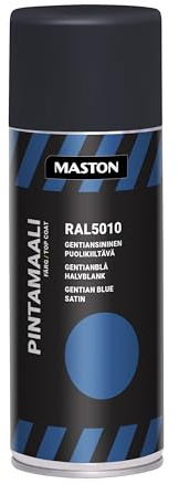 Maston 3665010S Top Coat Spray Paint 400ml 0.4L Satin Gentian Blue RAL5010
