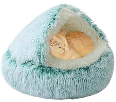 Katzenzelt, Bett, Häuser, wärmendes Haustierhöhlenbett, rutschfestes Katzenhaus für Haustiere, waschbar, tragbar, Kätzchen-Höhlen, Iglu für Haustiere, Welpen, Kätzchen, Kaninchen (50 x 50 x 20 cm