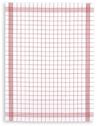 Triolino 10-er Set Geschirrtücher Küchentücher Geschirrhandtücher Abtrockentücher Kochfest 100% Baumwolle Farbe Rot Grösse 50 cm x 70 cm