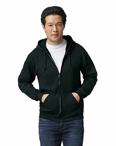 GILDAN Heavy Blend Unisex Adult Full Zip Hooded Sweatshirt Top