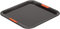 Le Creuset Bandeja antiadherente cuadrada plana, 31 x 31 cm, resistente a ácidos, revestimiento de acero al carbono, Gris/Naranja, 94100637000000, 94100637000000