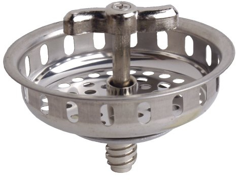 DANCO Twist Tight Kitchen Sink Basket Strainer, 3-1/2 Inch, Chrome, 1-Pack (86800)