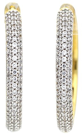 Esprit Damen-Creolen 925 Sterling Silber Zirkonia DELIA ELCO91896D000