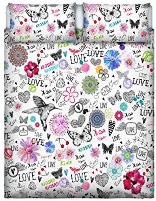KI-OSA Italian Bed Linen Kiosa Bettbezug, KIO652, 100% Baumwolle, DOPPEL