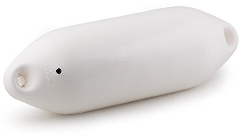 wellenshop Ocean Fender Bootsfender U-Serie Utility U1 12 x 40 cm Weiß Aufblasbar Plastisol PVC Kunststoff Langfender Rammschutz