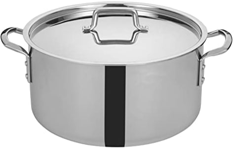 Winco TGSP-20 Tri-Ply Stock Pot, Stainless Steel, Silver