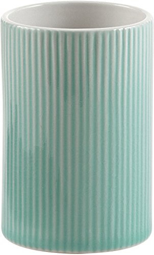 Gedy Sabina Portacepillos, céramique, Aigue-Marine, 7,5 x 7,5 x 11