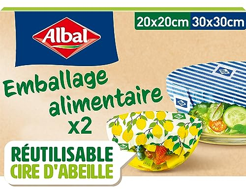 Albal Envoltorio de cera de abeja, 2 Tamaños, 2 Envoltorios