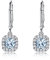 LOKILOKI Sky Blue Topas Ohrringe Edelstein Aquamarin Ohrclips Echt 100% 925 Silber Schmuck Für Frauen Elegantes Geschenk Edlen Schmuck