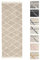 Wohnzimmer Shaggy Teppich 80 x 300 Beige Diamantmuster, Super Soft Moderner Hochflor Teppich