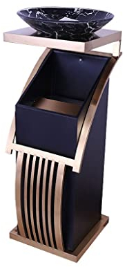 moisture Mülleimer Mit Aschenbecher Mülldose Edelstahl Aschenbecher Mülleimer im Freien im Freien Aschenbecher Mülleimer Titan/Roségold/Metall 34,64 Zoll Aschenbecher Mülleimer (Color : C)