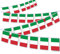 MacLand 30 Stück Italien-Flaggenschnur, 10 m, italienische Wimpelkette, Dekorationsbanner für den Innen- und Außenbereich, Terrasse, Hof, Dekoration