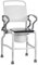 Toilettenstuhl für Senioren FabaCare Köln, mit Eimer, abschwenkbare Armlehnen, Nachtstuhl, Hygienestuhl, Leibstuhl, WC-Stuhl, made in Germany, bis 130 kg, Grau-Grau
