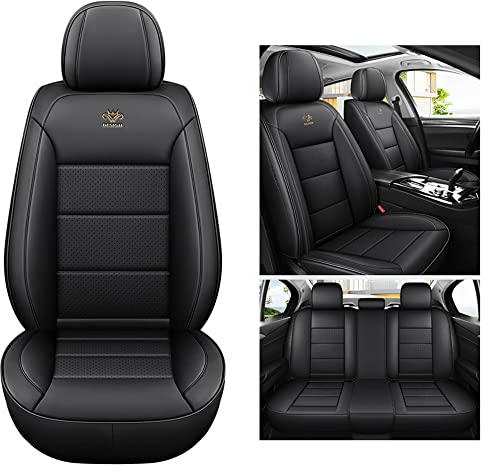 Kuifan Sitzbezüge Auto Autositzbezüge Universal Set für sitzbezüge Auto VW Volkswagen Scirocco,Sharan,T-Cross,T-ROC,Taro,Tiguan,Touareg,Touran,Transporter,UP!,Vento,XL1 ,Schwarz
