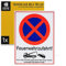 Hinweisschild Feuerwehrzufahrt!, 1 Stück, 40 x 30 cm, 2,7 mm starkes PVC Schild mit Bohrlöchern, Einfahrt- und Ausfahrt Schild für Innen- und Außenbereich, Halteverbot Warnschild, Parken verboten