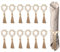 Creperture 12 Stücke Serviettenringe Natürliche Holzperlen Serviettenhalter mit Quasten Elastische Holzserviettenschnallen für Weihnachten, Bauernhaus, Hochzeit, Tischdekoration