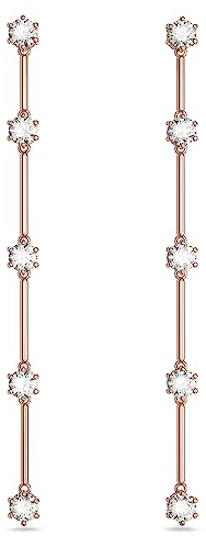 Swarovski Constella Drop Earrings, Clear Crystals in a Rose Gold-Tone Setting, from the Constella Collection