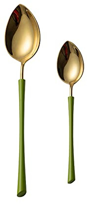 Cuillère à Soupe Couleur des cuillères en acier inoxydable de couleur Western Case de cuillère de la cuillère longue durée de cuillère longue durée de café - for gâteau à gâteaux à gâteaux à gâteau de