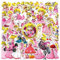 50Pcs Super Princess Peach Stickers for Kids, Water Bottle NDS Game Stickers Waterproof Vinyl Hydroflask Phone Skateboard Laptop Stickers, Aesthetic Sticker Packs for Girls Teens (Peach)