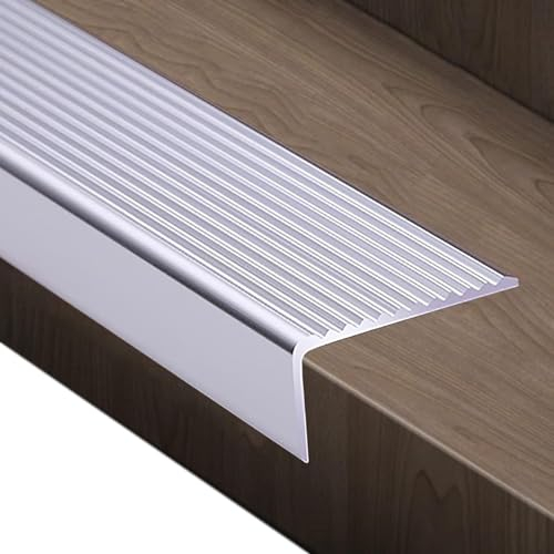 LIYI929GP Treppenkante Treppenkantenprofil | Aluminium Eloxiert | 90CM Stufenkantenprofil Treppenwinkel Winkelprofil | AntiRutsch Wasserdicht, for Innen- Und Außenbereich, Fliesen, Holz, Metall
