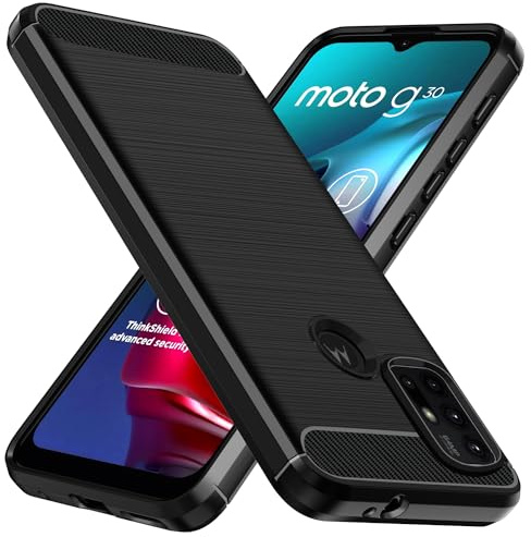 ivoler Silikon Hülle für Motorola Moto G10 / Moto G20 / Moto G30, [Militärischer Schutz] Stoßfest Handyhülle, Dünne Weiche Flexible TPU Kratzfest Schutzhülle Anti-Fingerabdruck Case Cover, Schwarz
