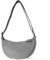 GoPaw Damen Halbmond Crossbody Schultertasche, Hobo Halfmoon Bag, Nylon Crossbody Bag Damen Halbmond Schultertasche mit verstellbarer Schultergurt, Einfarbige(Grau)