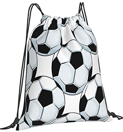 501 Herren Damen Kordelzugbeutel Rucksack Fußball Fußbälle Sport Fußballtasche Hipster Turnbeutel Mit Kordelzug Gym Bag Für Turnhalle Schule Yoga