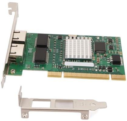 Zunate Netzwerkkarte, 82546EB und 82546 GB Dual Port 32 Bit Gigabit Ethernet Netzwerkkarte, 32 Bit RJ45 Port Netzwerkkarte mit LED Anzeige, für Desktop PC