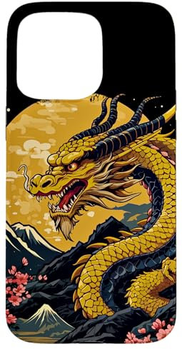 Aesthetic Japanese Dragon Asian Japan Tattoo Japan Style Case for iPhone 15 Pro Max