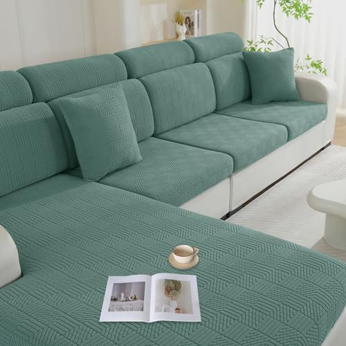 Ystyle Sofa Sitzkissenbezug Stretch, Elastischer Sofa Sitzbezug, Sofakissen Bezug, Universal Sofa Sitzkissenbezug, Sofa Sitzkissen Sofa Überzug Couch Überzug (Hellgrün, 3 Sitzer)