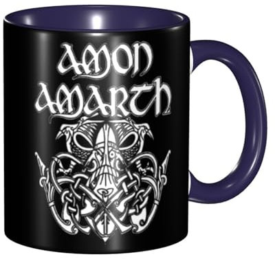 Amon Amarth Kaffeetasse aus Keramik mit Henkel für Büro und Zuhause, originelle Tasse, lustige Kaffeetasse