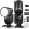 NEEWER Z2-S 2,4G TTL Flash Rundkopf Blitz Speedlite für Sony, 76W, Benutzeroberfläche, Modellierllampen, TTL/M Quick TCM Schalter, 1/8000s HSS, 2600mAh Akku, 480 volle Leistung Blitze, Reinigungstuch