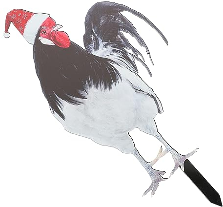 Parliky Weihnachtsschwanz Rasenkunst weihnachtsgartenpfahl Hühnerrasenschild Weihnachts Figuren weihnachtsfigur Gartenpfähle dekorativ Gartendekorationen für den Außenbereich Acryl