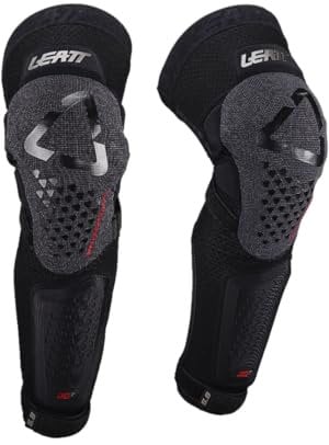 LEATT Genouillères 3DF 5.0 Evo EXT-Noir-XL, Black, one Size