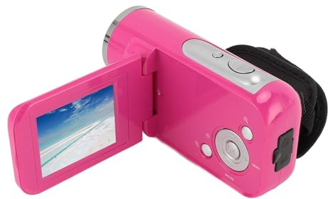 16x Fotocamera Digitale Portatile, Videocamera Digitale con Schermo Girevole da 2,0, Piccolo Videoregistratore Digitale USB Vlogging Camera Compatta per Studenti