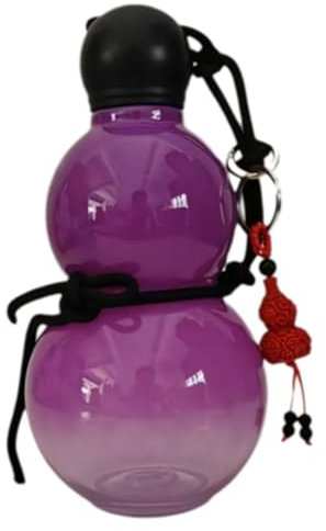 WABMJGW Botella de Agua de Calabaza para Hombres y Mujeres, Botella de Agua de Calabaza para Viajes Deportivos de 800 ml, diseño Personalizado, Gran Capacidad, plástico Duradero,Purple