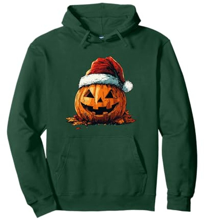 Halloween Deko Kinder Frauen Männer Kürbis Weihnachtsmütze Pullover Hoodie