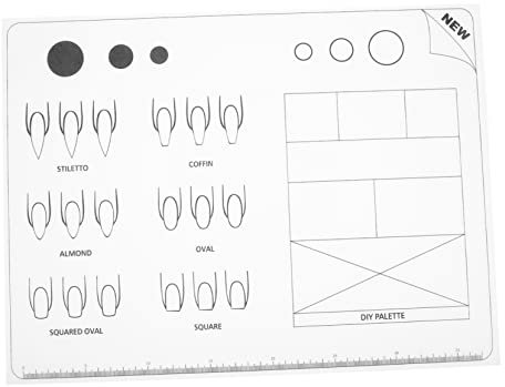 AUTSUPPL Silicone Nail Pads for Acrylic Nails Training Mat Absorbent Crafting Sheet