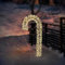 ECD Germany LED-Zuckerstange 75 cm in Gold mit LED-Beleuchtung, Metall Leuchtstab mit 400 warmweißen LEDs, Timer 6 Std, Weihnachtsbeleuchtung IP44 Wasserdicht Innen/Aussen, Candy Cane Weihnachtsdeko